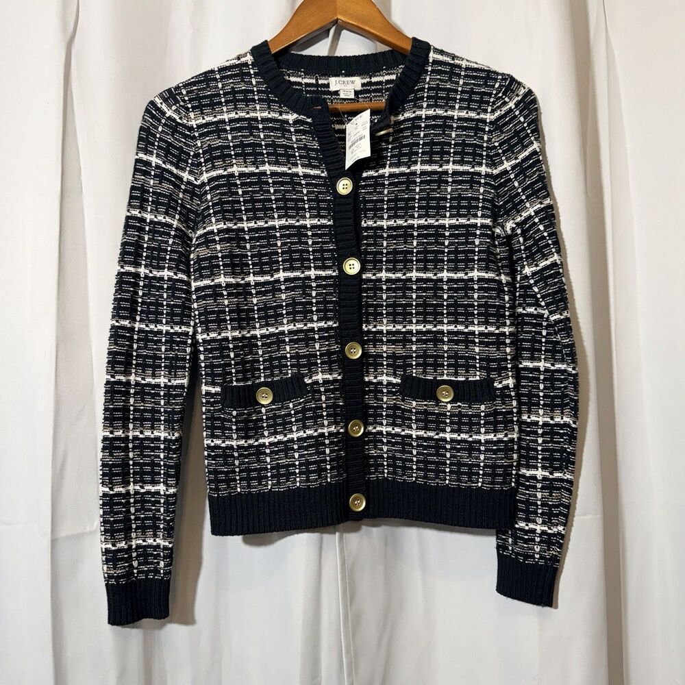 J.Crew Factory Women’s NWT Tweed Lady Cardigan Sweater Size XXS‎